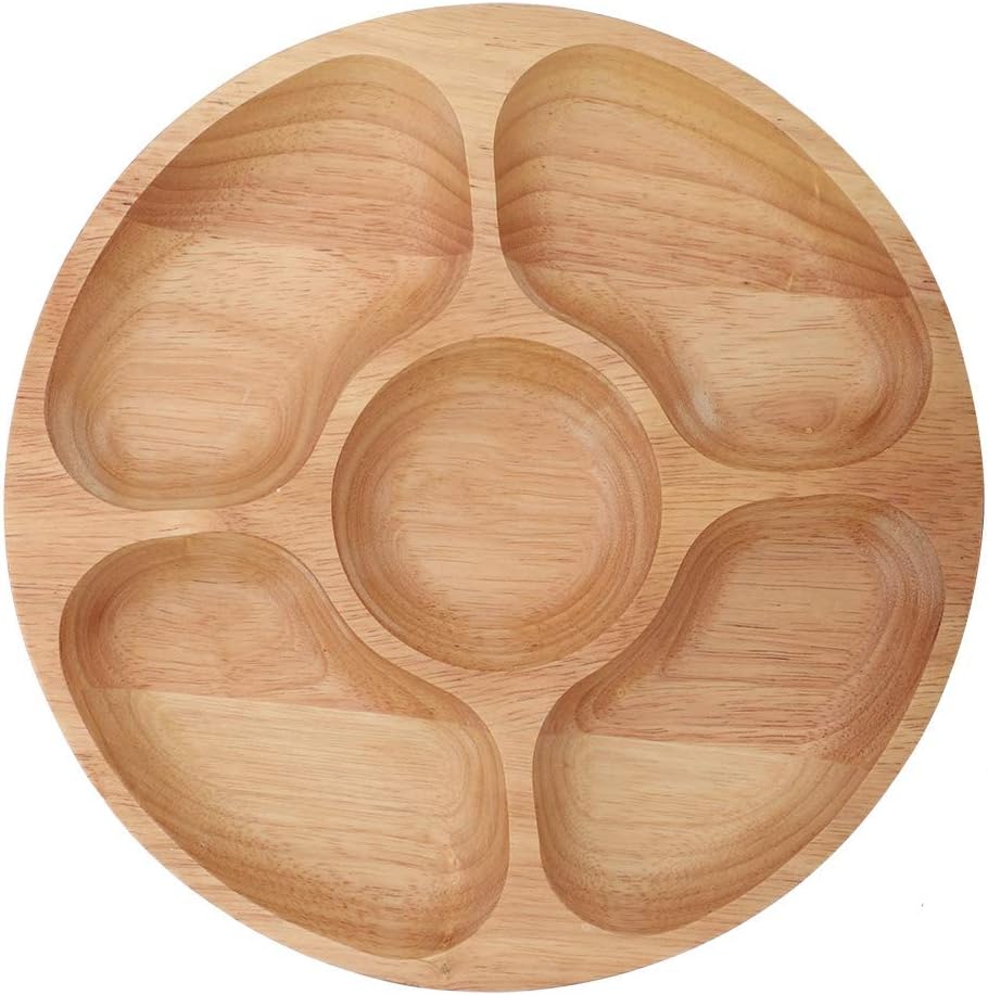 Food Platter Snacks - Plateau de service rond en bois