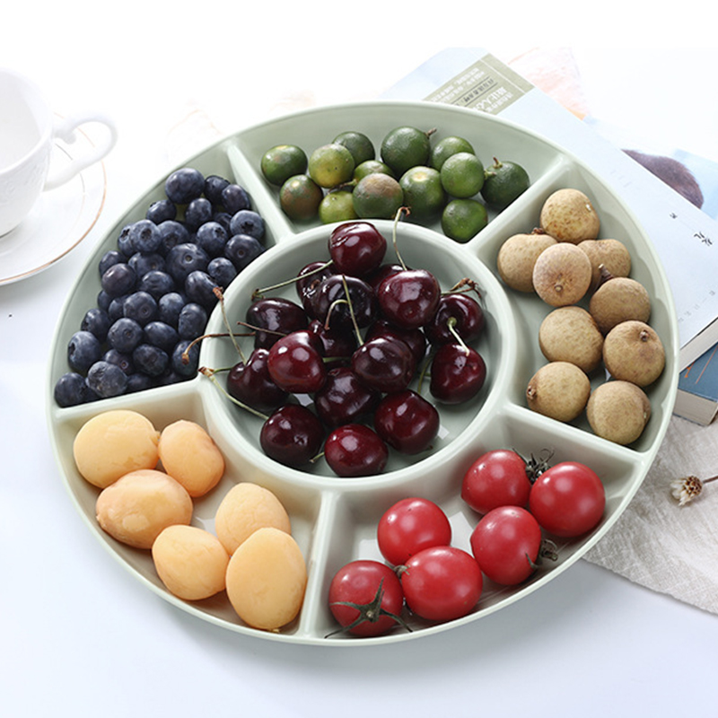 Food Platter Snacks - Assiette à snacks fruits, 6 compartiments