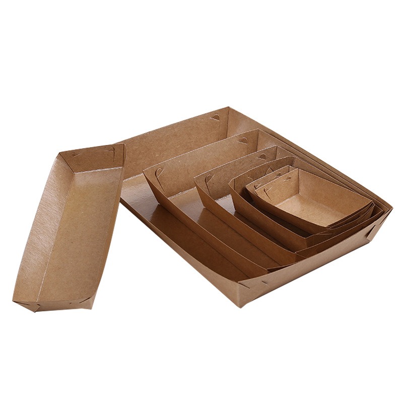 Food Day Snacks - Boîte en Papier Kraft Enduit de