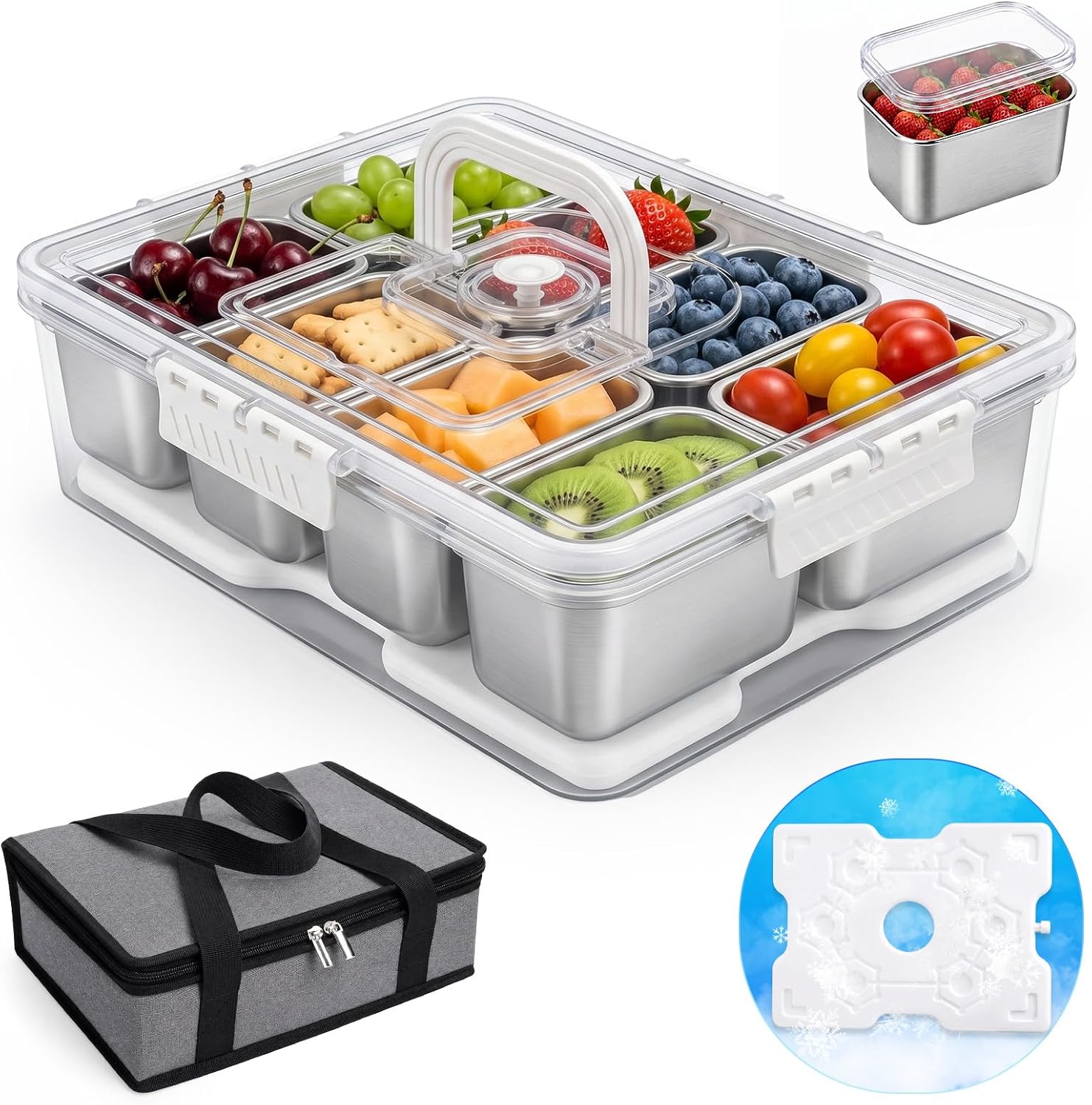 Food Platter Snacks - Boîte à collation avec compartiments et