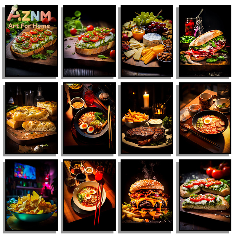 Food Platter Snacks - Affiche sur toile AZNM sur le
