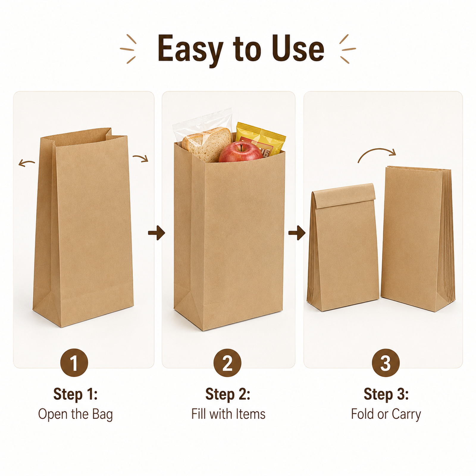 Sacs en papier kraft brun écol - Food Day Snacks avis et prix