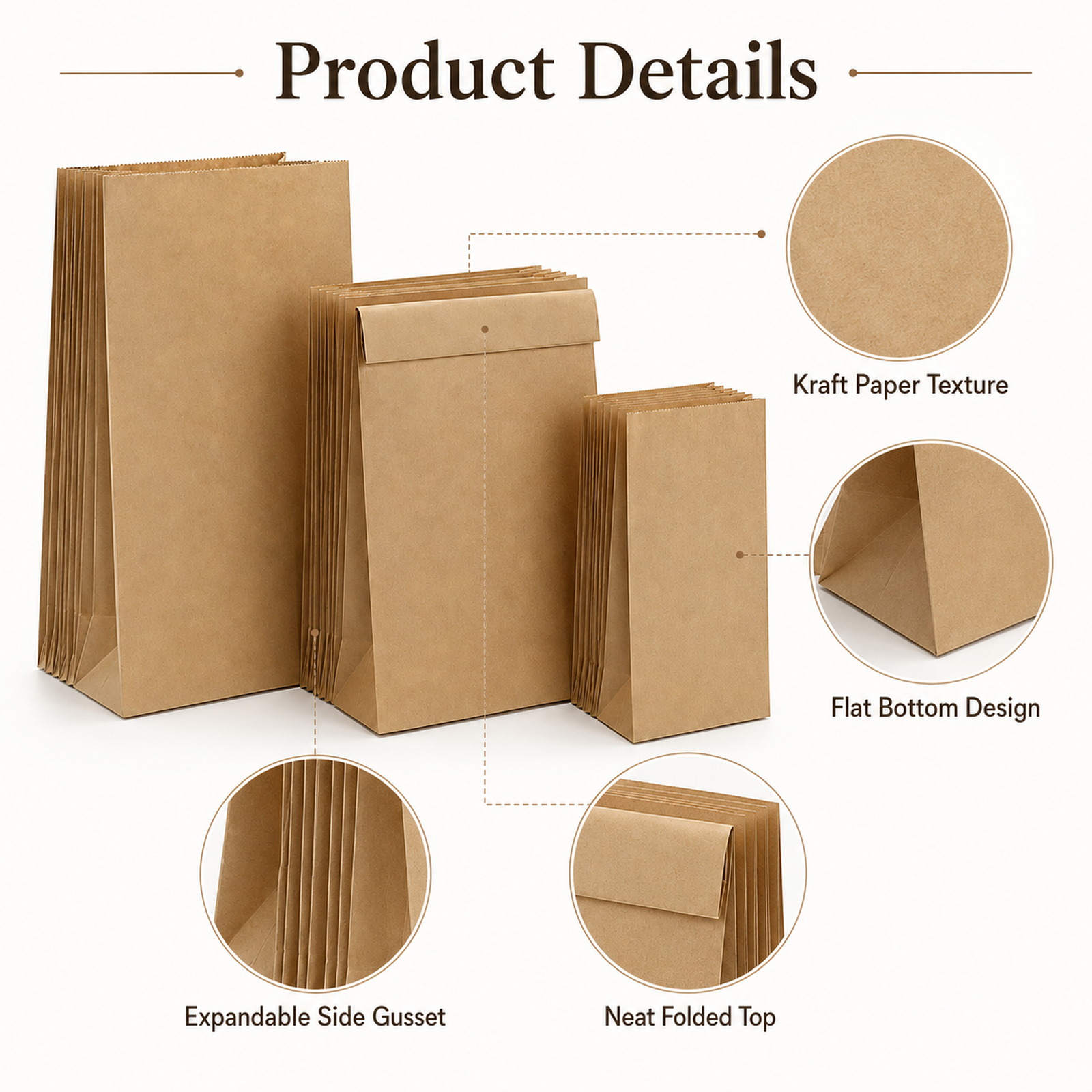 Sacs en papier kraft brun écol - Food Day Snacks avis et prix